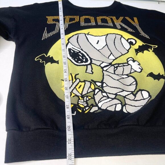 PEANUTS | Spooky Snoopy Mummy Sweatshirt Black - Studded Letters -Small - Picture 9 of 12